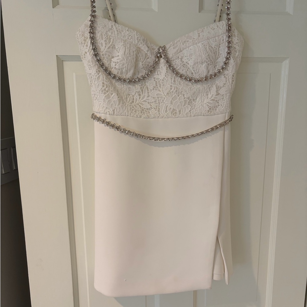 Self-Portrait Lace Bodice Mini Dress - Picture 8 of 9